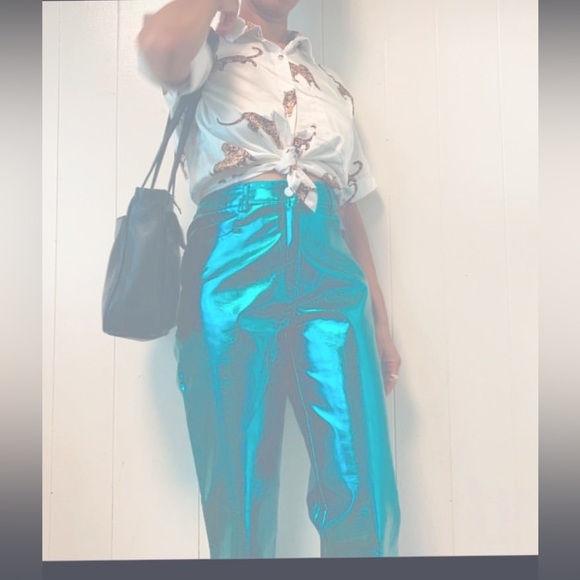 Satin Cheetah Print Blouse - Picture 7 of 7